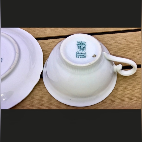 Early 20th Century Antique Schumann Bavaria US ZONE Germany Teacup & Saucer - Picture 6 of 10